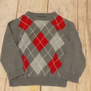 Cherokee argyle pullover sweater size 3T